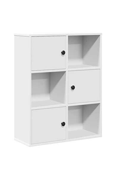 vidaxl Bibliotecă, alb, 60x24x76,5 cm, lemn prelucrat