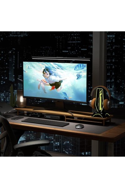 GENERAL حامل سماعات رأس RGB وحامل سماعات الألعاب مع محور USB ثلاثي المنافذ، يتميز بـ 6 ألوان LED + وضع الإضاءة المتقطعة، مناسب لمختلف الأماكن، وهو الإكسسوار المثالي للاعبين.