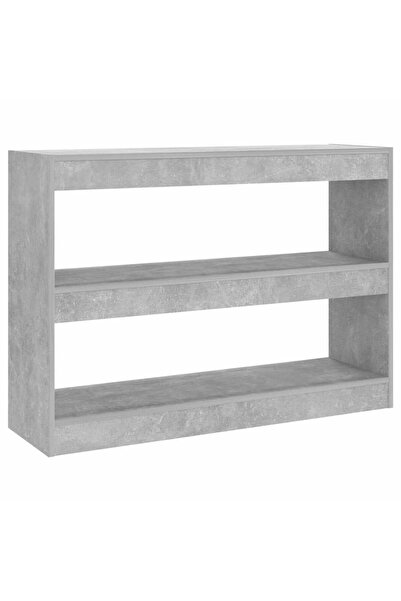 vidaxl Bibliotecă/Separator cameră, gri beton, 100x30x72 cm