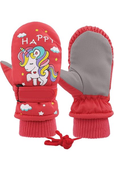 SYOSI Kids Winter Snow Gloves Baby Boys Waterproof Ski Mittens Fleece Lined T...