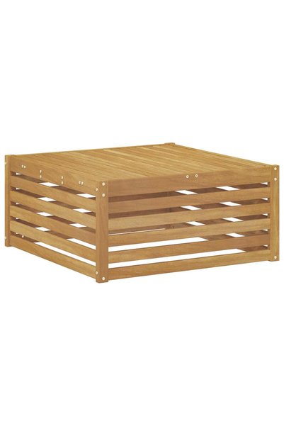vidaxl Masă de exterior Lemn Solid de Acacia Alb 79 x 79 x 37 cm
