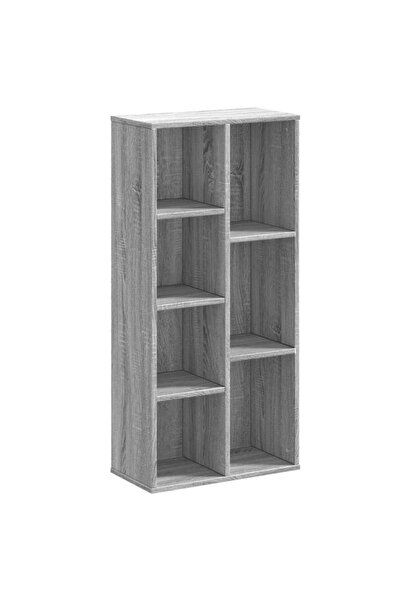 vidaxl Bibliotecă, gri sonoma, 50x25x105 cm, lemn prelucrat