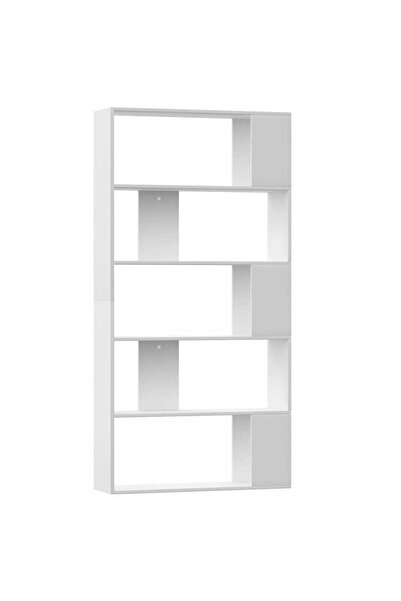 vidaxl Bibliotecă/Separator cameră, alb, 80x24x159 cm, lemn prelucrat