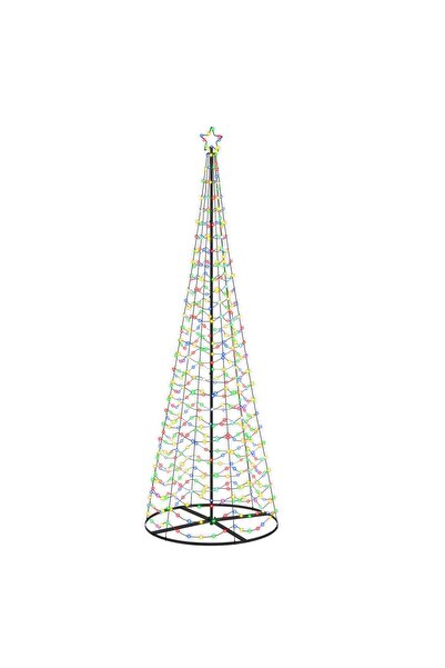 vidaxl Brad de Crăciun spiralat cu LED, cu bază EKENAS 300 cm