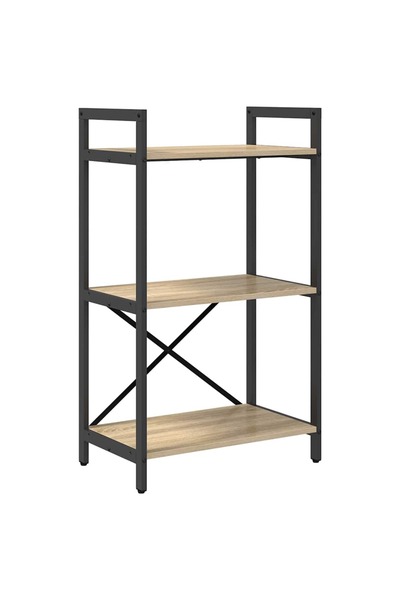 vidaxl Raft pentru cărți 3 niveluri 56 x 34 x 96 cm Lemn prelucrat
