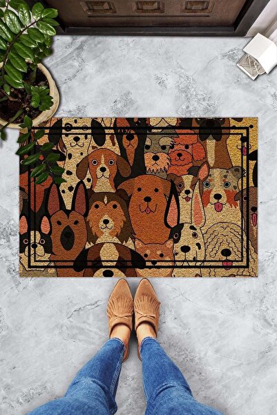Asi Home Covoraș de Intrare Cane Carino, 40x60 cm, 100% PVC, Multicolor, Bază...