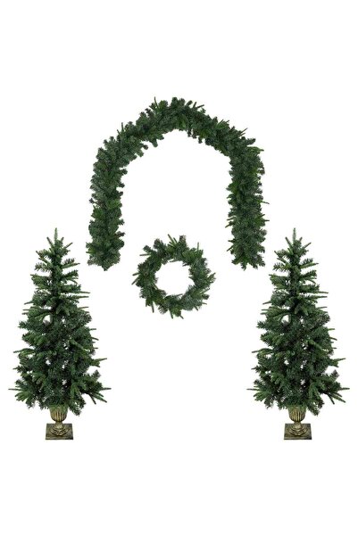vidaxl Brad de Crăciun mini 120 cm PVC și PE Verde