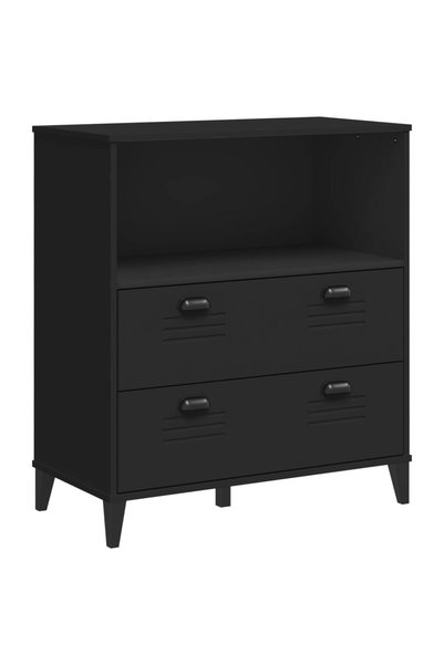 vidaxl Bibliotecă „VIKEN”, negru, 80x40x90 cm, lemn prelucrat