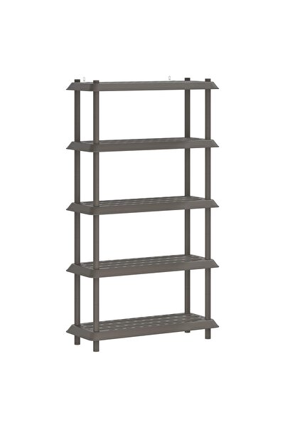 vidaxl Unitate de rafturi 5 niveluri 100 x 40 x 177 cm PP Gri deschis