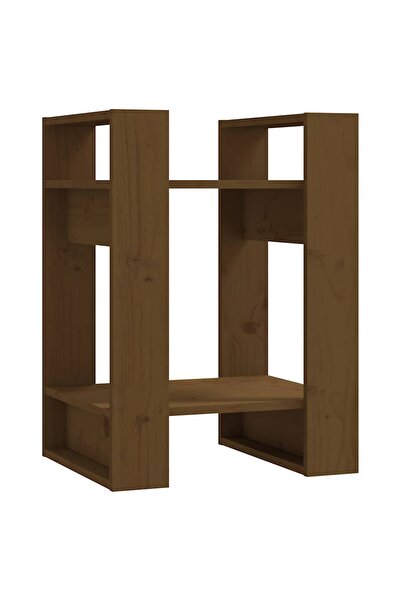vidaxl Bibliotecă/Separator cameră, maro miere, 41x35x57 cm lemn pin