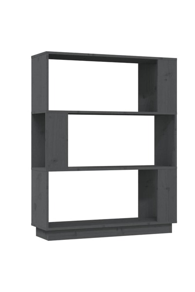 vidaxl Bibliotecă/Separator cameră, gri, 80x25x101 cm lemn masiv pin
