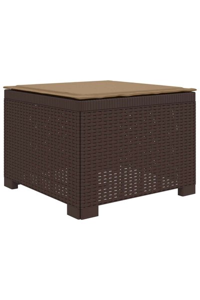 vidaxl Canapea de Grădină cu 1 Loc cu Pernă Aspect Rattan PP Maro