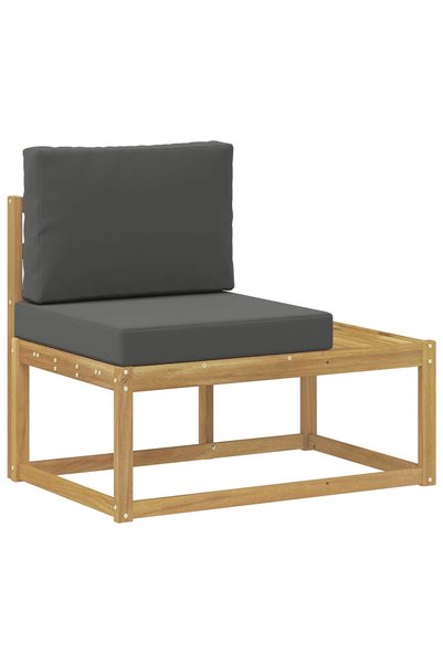 vidaxl Canapea de exterior Alb 91 x 63 x 73 cm Lemn Solid de Acacia
