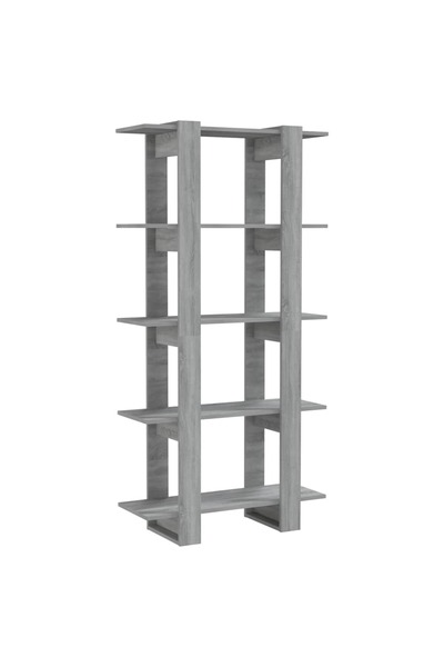 vidaxl Bibliotecă/Separator cameră, gri sonoma, 80x30x160 cm, PAL