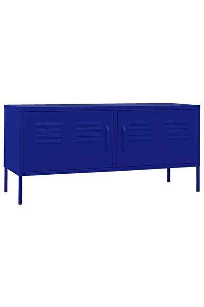 vidaxl Comodă TV, bleumarin, 105x35x50 cm, oțel
