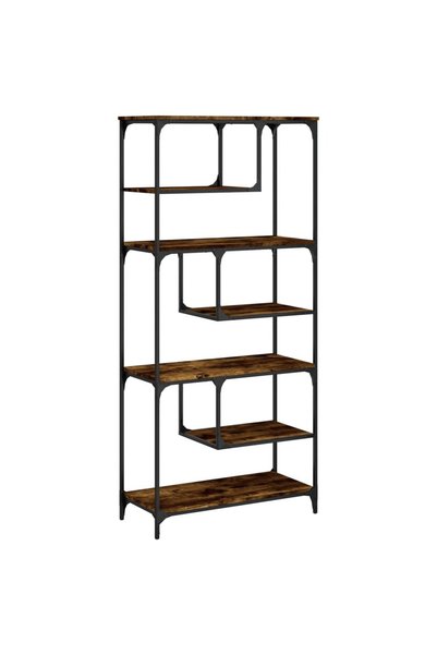 vidaxl Bibliotecă, stejar fumuriu, 81x36x176 cm, lemn compozit