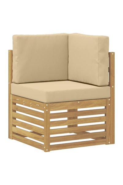 vidaxl Sofa Colțar pentru Exterior Lemn Solid de Acacia Alb
