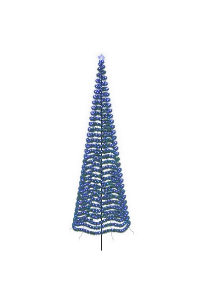 vidaxl Brad de Crăciun LED, din beteală, cu țăruș EKENAS 500 cm