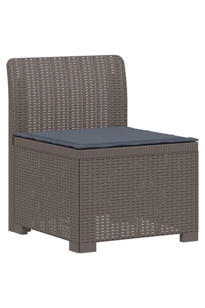 vidaxl Canapea de Grădină cu 1 Loc cu Pernă Aspect Rattan PP