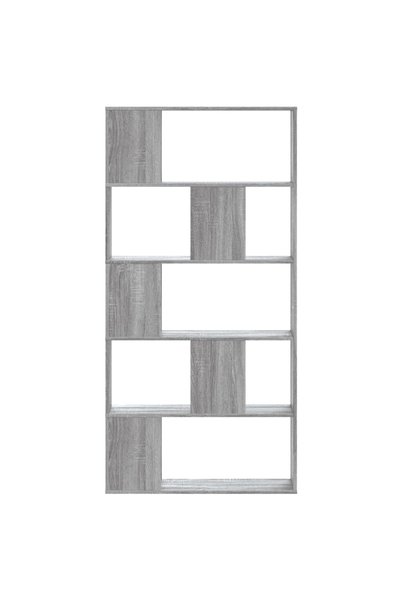 vidaxl Bibliotecă cu 5 niveluri gri sonoma 80,5x23,5x162,5 cm lemn