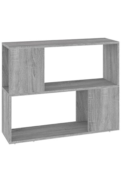 vidaxl Bibliotecă/Separator de cameră, gri sonoma, 80x24x63 cm
