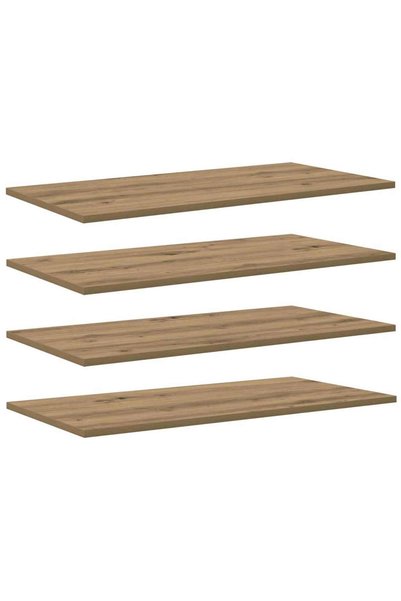 vidaxl Raft pentru cărți 3 niveluri 4 buc. 80 x 40 x 1,5 cm Maro