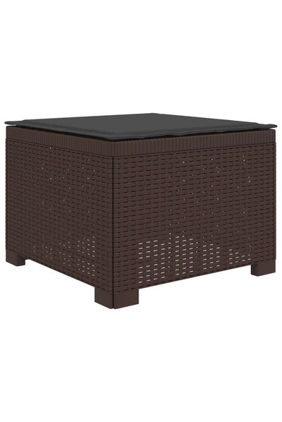 vidaxl Canapea de Grădină cu 1 Loc cu Pernă Aspect Rattan PP Maro