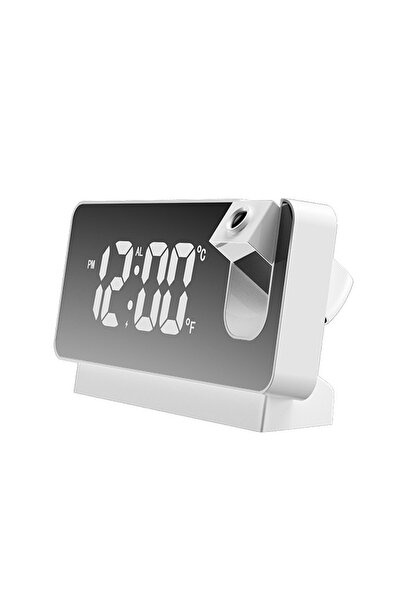 Noonedibs Ceas deșteptător proiecție dormitor, radio digital variator + USB, ...
