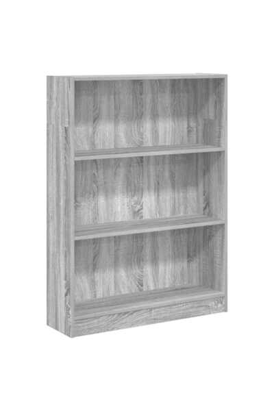 vidaxl Bibliotecă, gri sonoma, 80x24x109 cm, lemn prelucrat
