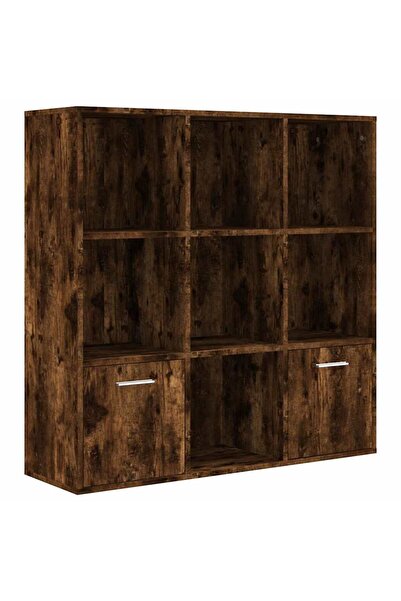 vidaxl Bibliotecă, stejar fumuriu, 98x30x98 cm