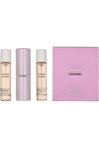 Chanel CHANCE (W) EDT 3x20 مل رذاذ سفر قابل لإعادة التعبئة