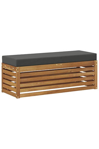 vidaxl Bancă de taburet Lemn Solid de Acacia și Antracit
