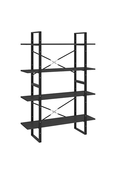 vidaxl Bibliotecă cu 4 rafturi, gri, 100x30x140 cm, PAL