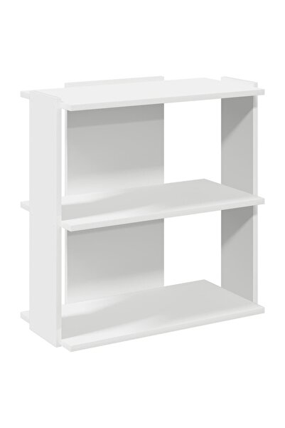 vidaxl Bibliotecă cu 3 niveluri, alb 60x30x60 cm lemn prelucrat