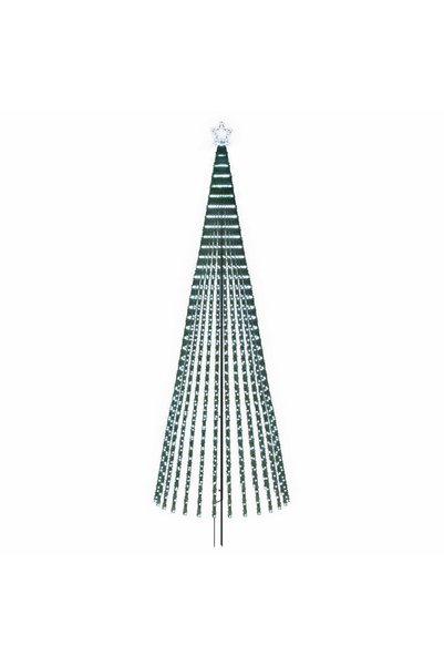 vidaxl Brad de Crăciun LED 400 cm 1028 LED-uri Alb rece Oțel Negru