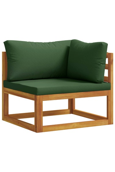 vidaxl Canapea coltar cu perne Lemn Solid de Acacia