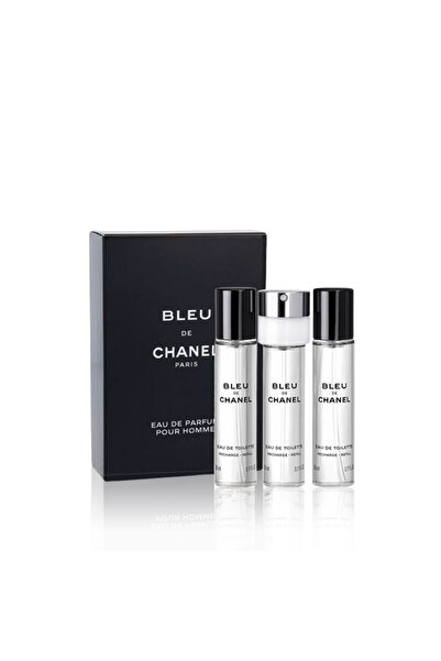 Chanel BLEU DE POUR HOMME (M) EDP 3x20 مل عبوة إعادة تعبئة للسفر