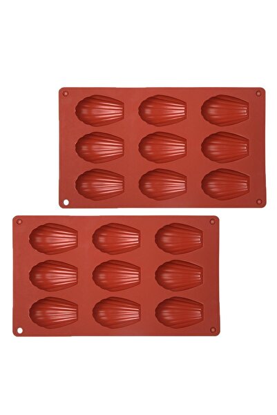 Noonedibs Set de 2 forme de copt Madeleine, formă de copt Madeleine din silic...