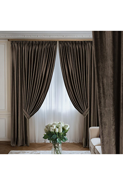 ArasyaHome Draperie de Catifea Texturata Tokyo Blackout 80% Maro