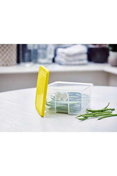 Tupperware Buzdolabı Kare Saklama Kabı 1L Limon