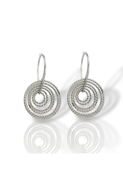Mentzos Exclusive Silver Σκουλαρίκια κρίκοι από ασήμι 925 επιπλατινωμένο. °  ...