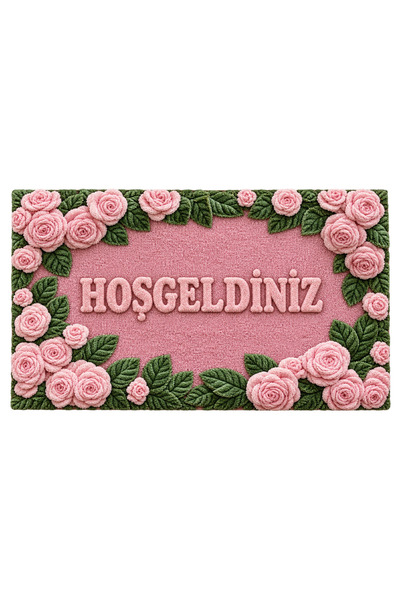 Paspas Galerisi Door Mat Decorative Door Front Mat Non-Slip Base Washable
