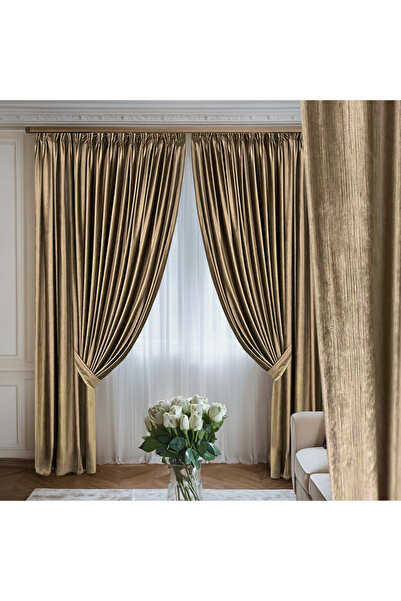 ArasyaHome Draperie de Catifea Texturata Tokyo Blackout 80% Bej