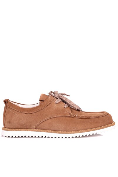 Shoetyle - حذاء لوفر رجالي من جلد الغزال الأصلي بلون أسمر - 666-5906