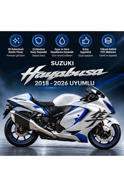 Redline Grafik Redlinegrafik Suzuki Hayabusa 2021 - 2026 Uyumlu Piano Black Gidon Hidrolik ve Kontak Koruyucu Pad