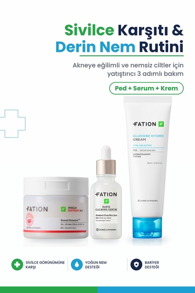 Fation Karşıtı & Derin Nem Rutini | Aczero™ BHA, Centella, Panthenol ve Hyalü...