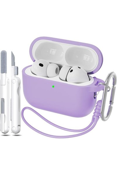 GENERAL غطاء حماية لسماعات AirPods Pro الجيل الثالث، غلاف سيليكون ناعم مضاد ل...