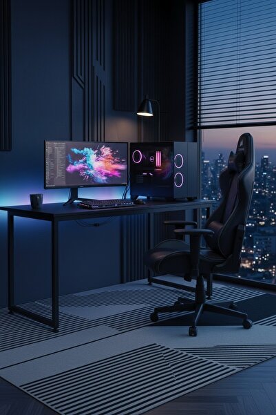 KODIGU 160x60cm Oyuncu Masası | Çalışma Masası | Ayarlanabilir Ayak | Gamer Desk