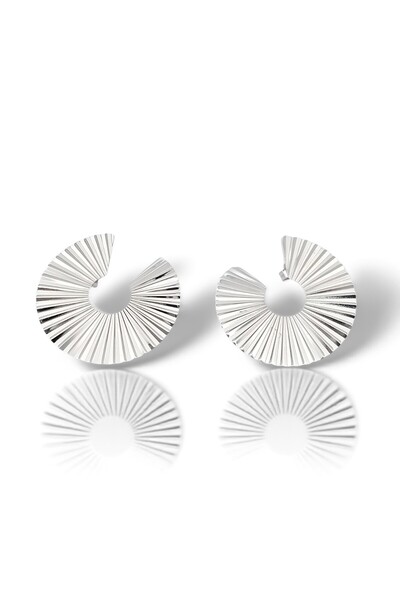 Mentzos Exclusive Silver Σκουλαρίκια από ασήμι 925 επιπλατινωμένα °   ασημί (...