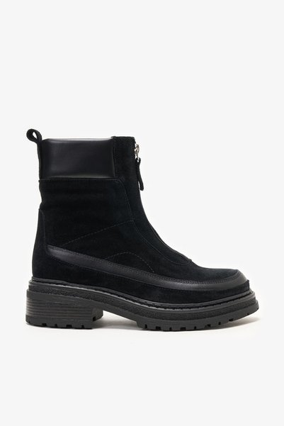 Louis Cardy Sloan Black Suede-Leather Women's Boots